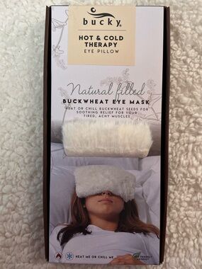 Bucky Natural Filled Hot & Cold Therapy Eye Pillow Color: Ivory